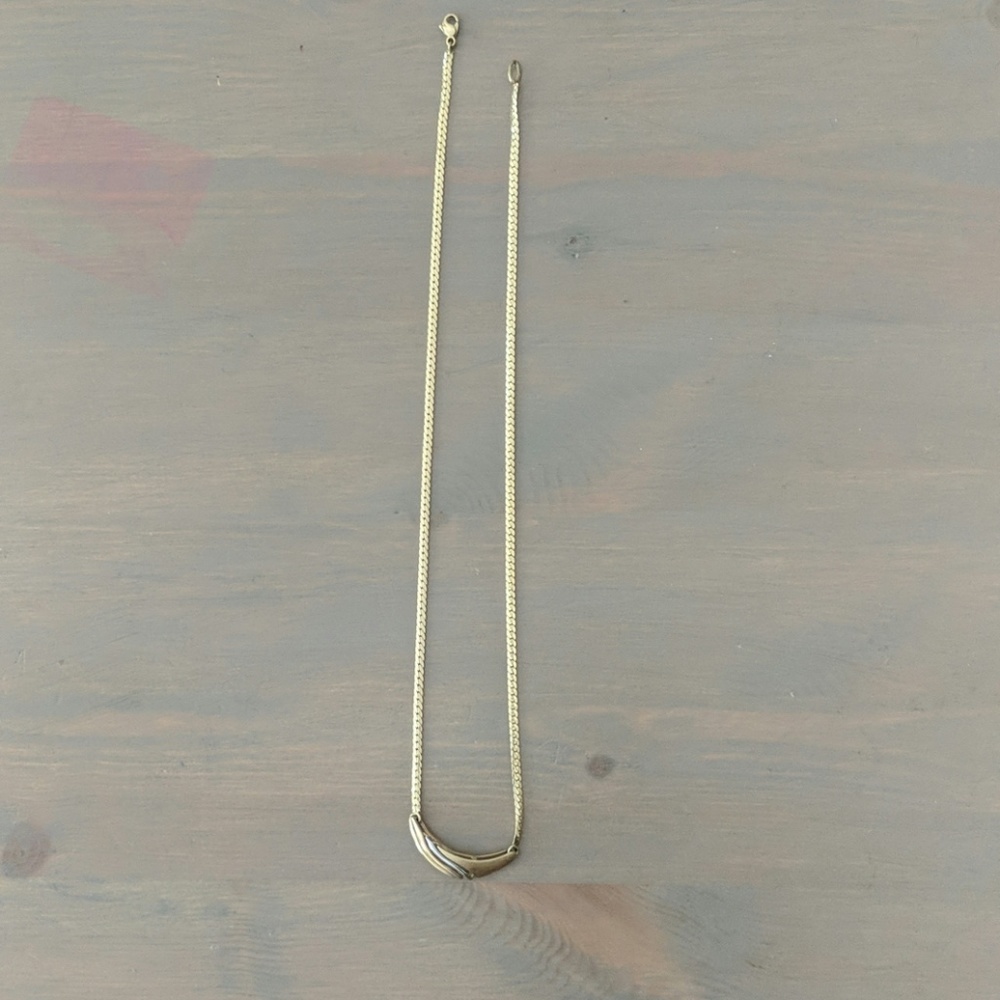 German yellow gold and white gold necklace chain